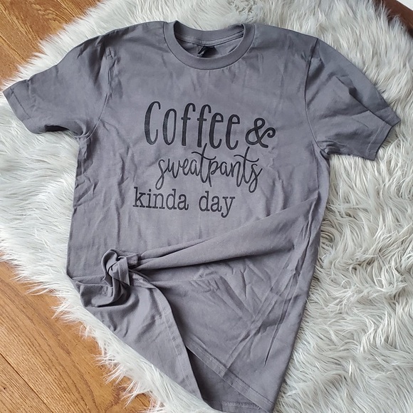 🍁SALE🍁 Coffee & Sweatpants kind of day tee shirt - Picture 6 of 10